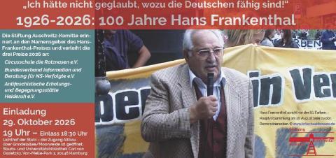 Einladung 100 Jahre Hans Frankenthal
